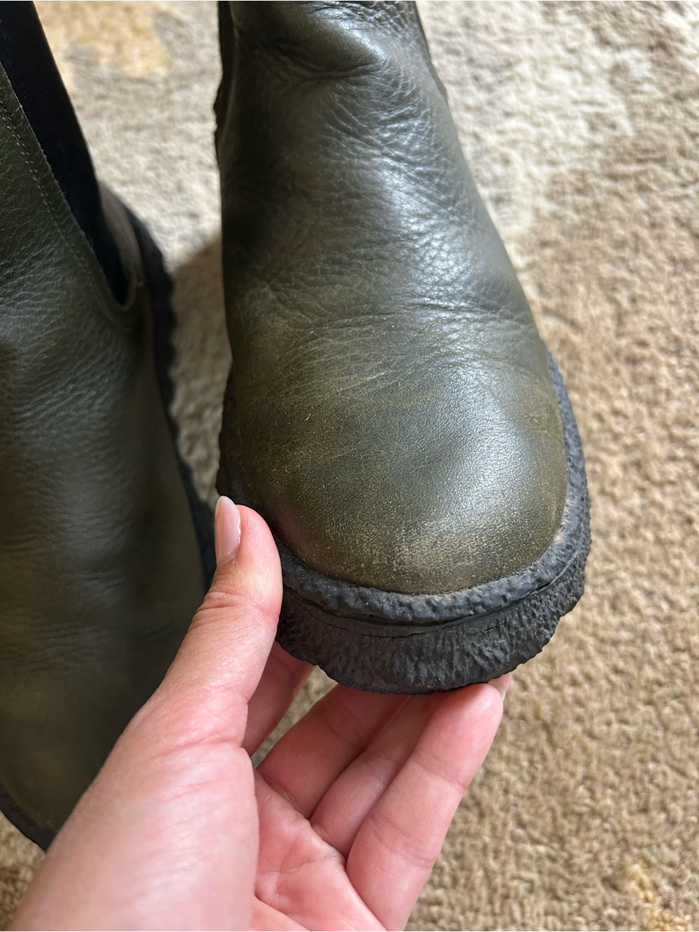 Camper Olive Chelsea Lug-Sole Ankle Boots - Picture 5 of 13